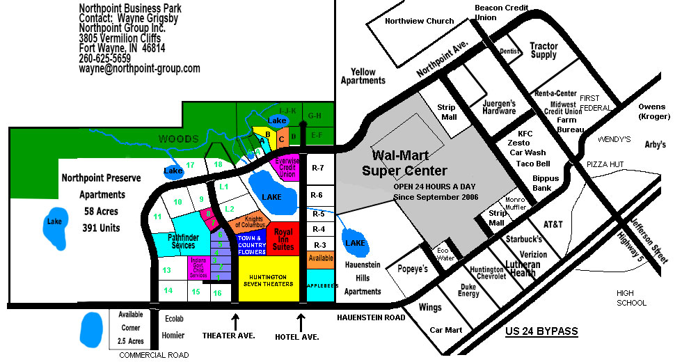 Commercial land in Northpoint Business Park in Huntington, Indiana